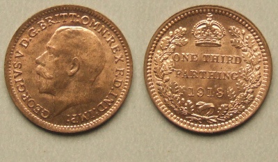 George V 1913 third farthing